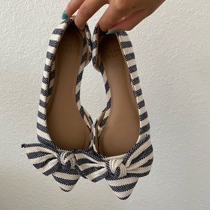 A New Day Blue and White Striped Flats